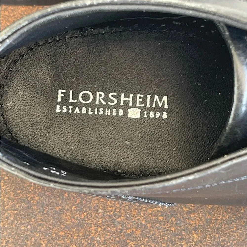 Florsheim Men's Black Leather Castellano Plain Toe Chukka Boot Size 9.5D
